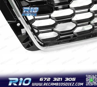PARRILLA AUDI A4 B9 15-19 LOOK RS4 CROMADO NEGRO PDC