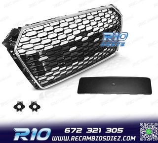 PARRILLA AUDI A4 B9 15-19 LOOK RS4 CROMADO NEGRO PDC