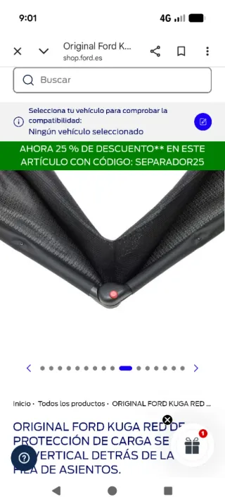 Rejilla Maletero Ford Kuga