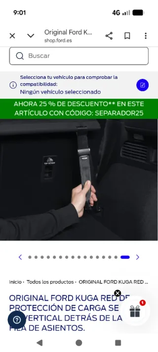 Rejilla Maletero Ford Kuga