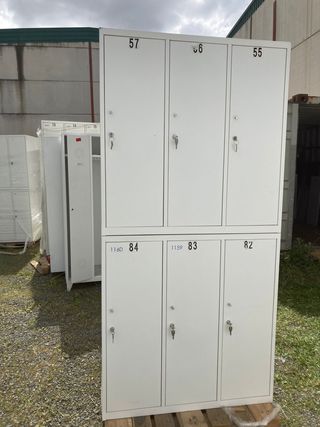 Taquillas metálicas dobles 6 puertas