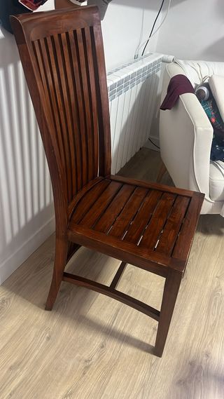 Sillas madera maciza estilo colonial