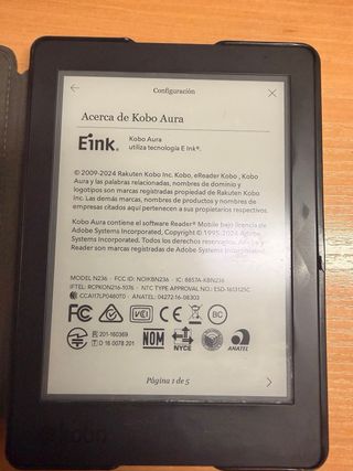 Libro electrónico Kobo Aura Negro