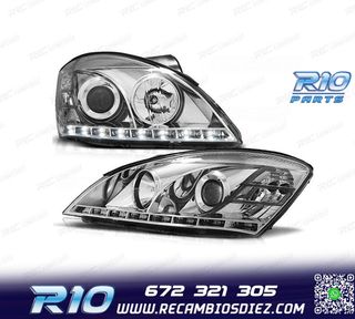 FAROS KIA CEED 07-09 LUZ DIURNA FONDO CROMO