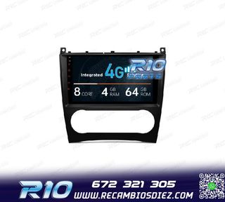 RADIO GPS ANDROID 13 PARA MERCEDES CLASE C W203 CLK W209 G W