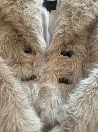 Abrigo peluche Zara Talla M