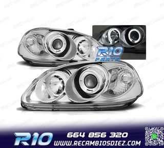 FAROS OJOS ANGEL HONDA CIVIC 95-98 CROMADOS