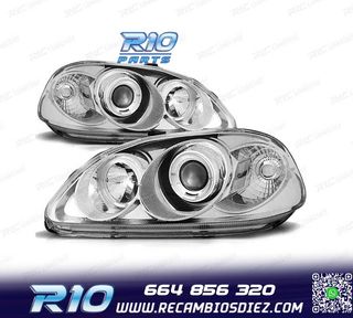 FAROS OJOS ANGEL HONDA CIVIC 95-98 CROMADOS