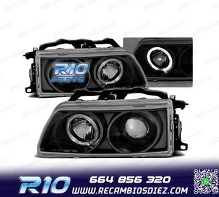 FAROS OJOS ANGEL HONDA CRX 90-92 FONDO NEGRO