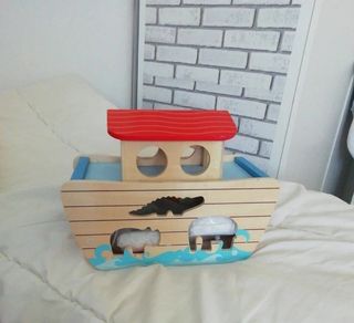 Barco de madera educativo