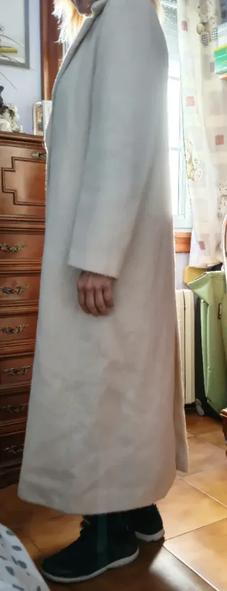 Abrigo talla 40 ZARA Lana&Alpaca Largo como nuevo