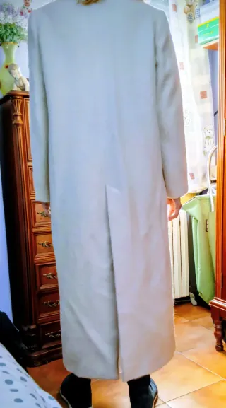 Abrigo talla 40 ZARA Lana&Alpaca Largo como nuevo