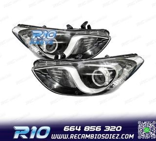 FAROS PARA HYUNDAI I30 12- INTERIOR CROMO NEGRO