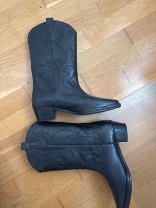 Botas cowboy de cuero negras