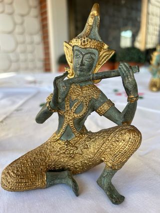 Lote 6 Figuras Danza Tailandesa Bronce