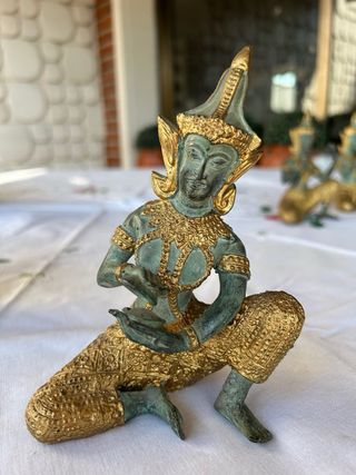 Lote 6 Figuras Danza Tailandesa Bronce