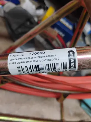 Guía pasacables 60m Fibra de vidrio M6