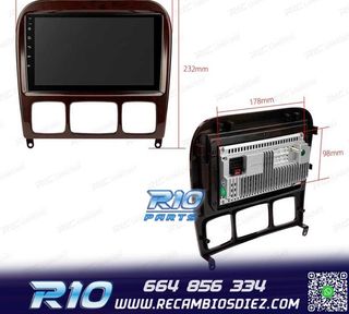 RADIO GPS ANDROID 13 MERCEDES CLASE S W220 98-05