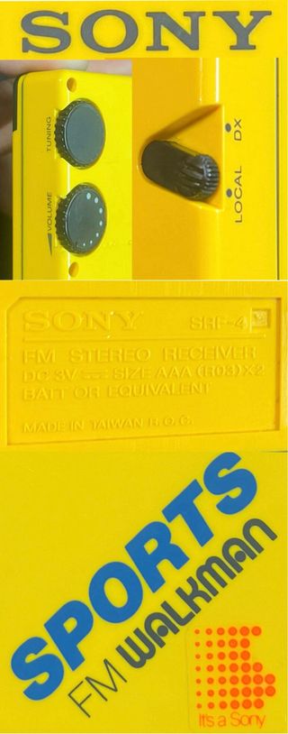 Sony Sports Walkman SRF-4 FM – Amarillo,  Vintage