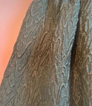 Vestido vintage verde esmeralda bordado dorado