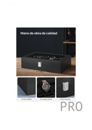 Caja para reloj con 12 compartimentos