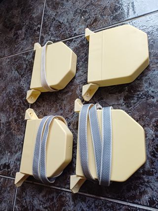 Recogedor abatible de plástico persianas con cuerd