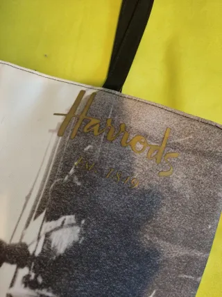 Bolso Harrods Edificio Blanco y Negro