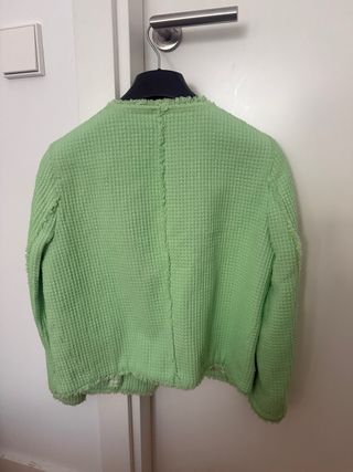 Chaqueta Zara Basic verde M