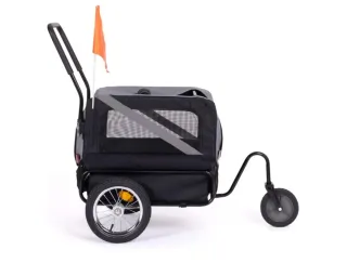 Remolque para bicicleta y accesorios para atarlo.