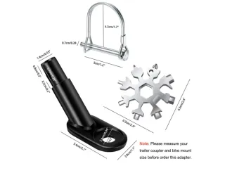 Remolque para bicicleta y accesorios para atarlo.