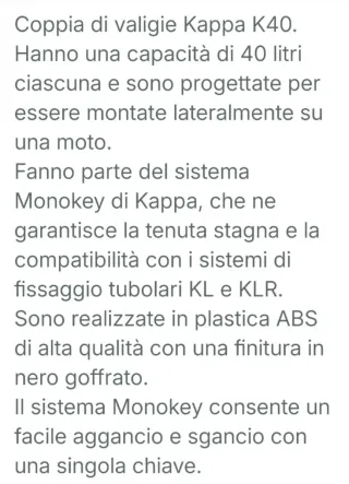 Set valigie moto