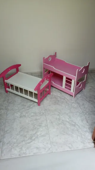 Cunitas de madera para muñecas (2 unidades)