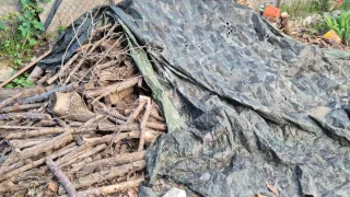 Leña para chimenea o barbacoa