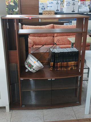 Mueble Comedor Madera y Cristal