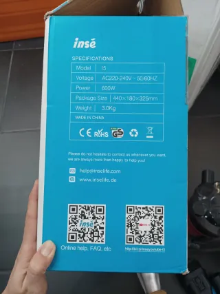 Aspiradora INSE Bagless Convertible