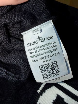 Jersey Stone Island Negro Talla XXL