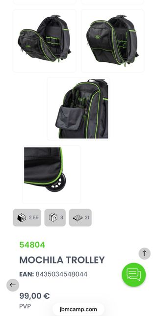 Mochila Trolley JBM herramientas