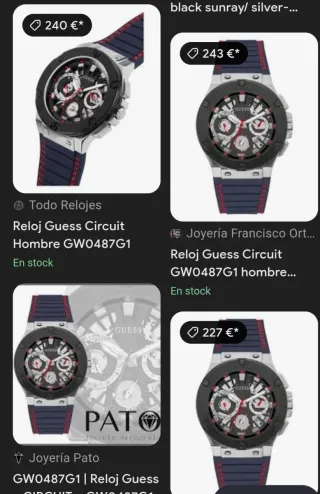 Reloj Guess Hombre Negro y Azul