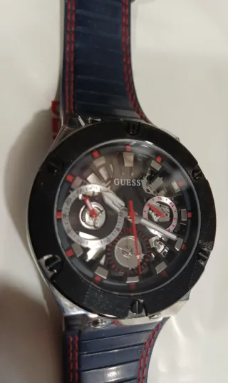 Reloj Guess Hombre Negro y Azul