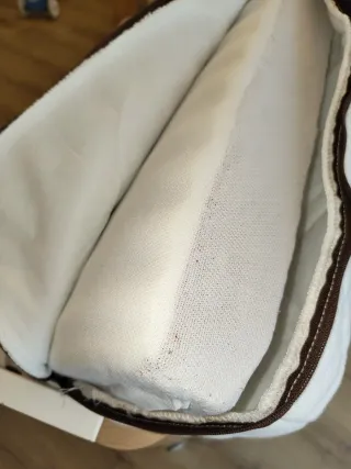 Cuna colecho blanca y madera + colchones coco