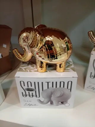 Elefante Decorativo Oro 13x8x10