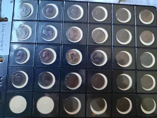 Monedas Alfonso XIII 1 y 2 céntimos