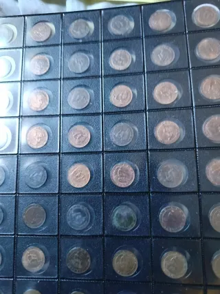 Monedas Alfonso XIII 1 y 2 céntimos