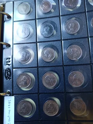 Monedas Alfonso XIII 1 y 2 céntimos