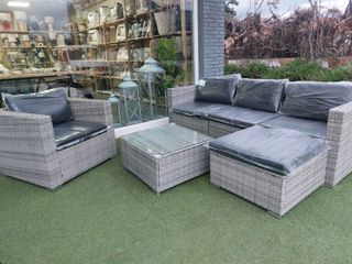 Conjunto de Jardin o Terraza Sofa + Mesa + Sillon
