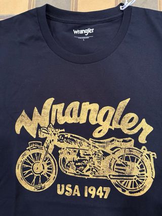 Camiseta Wrangler Caballero Negra Talla L