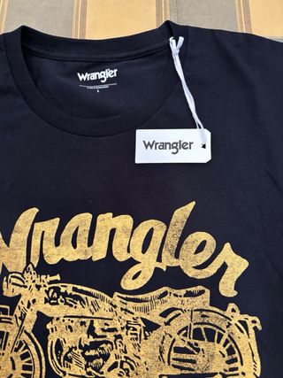 Camiseta Wrangler Caballero Negra Talla L