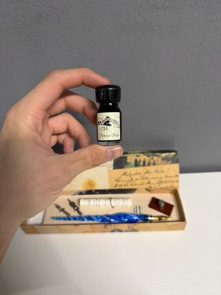 Set calligrafia vetro di Murano