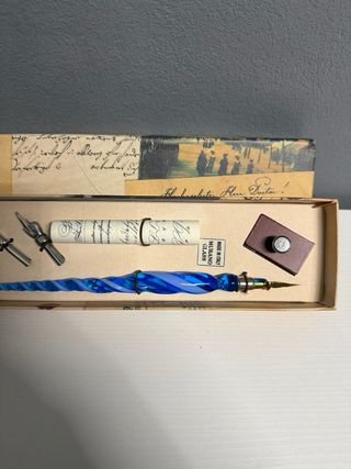 Set calligrafia vetro di Murano