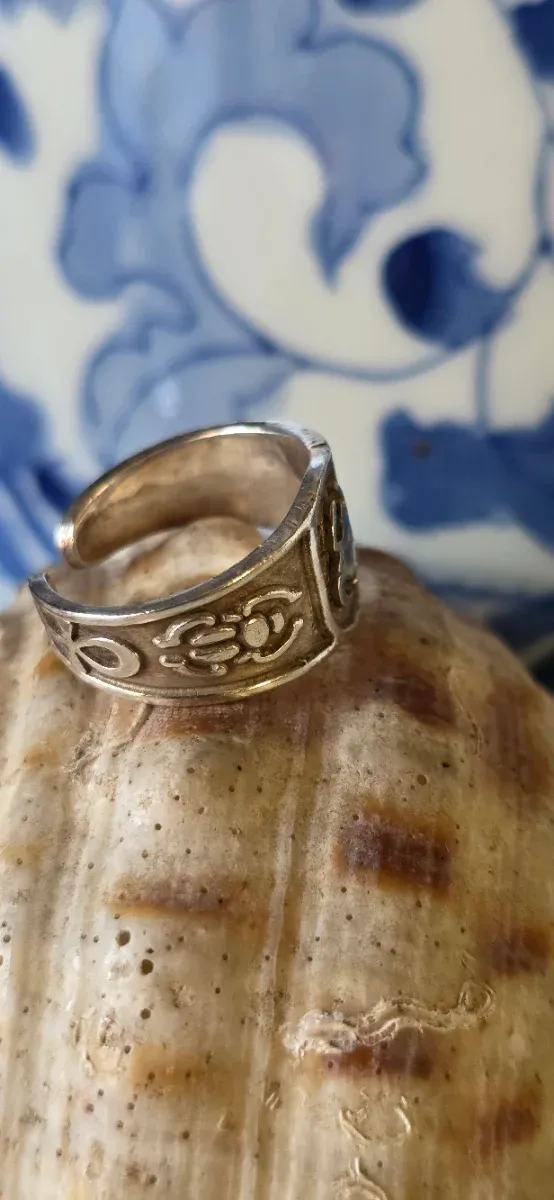 Anillo de plata egipcio